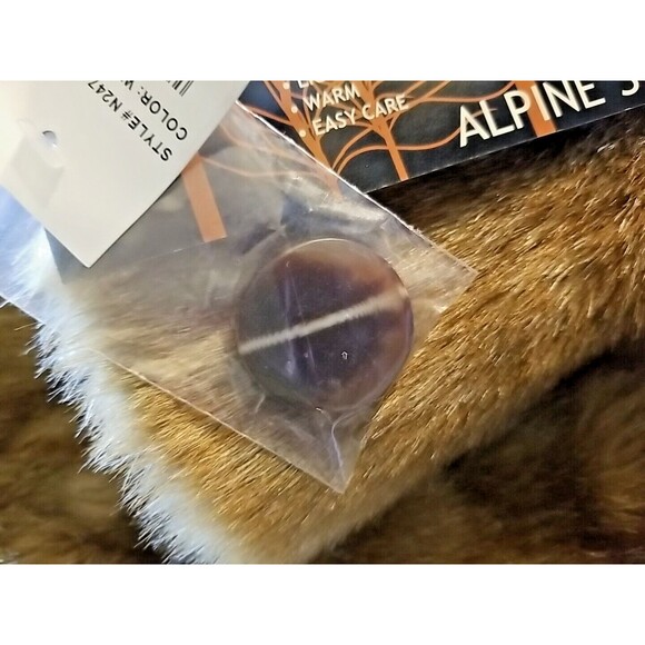 NWT Alpine Studio Vintage Faux Fur 3/4 Sleeve Coat Mink Whiskey Size Medium  T43 - Picture 10 of 11